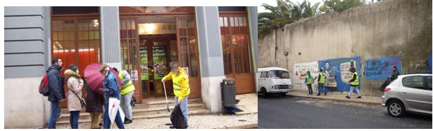 Recolha de lixo nas ruas de Lisboa